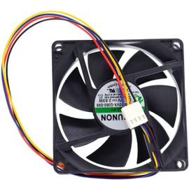 Deal4GO 4-pin 8CM Chassis Cage Cooling Fan MPNKK 7G45T replacement for Dell Optiplex 7050 7040 7060 5040 3050 3070 SFF MFF Tower Desktop, Black