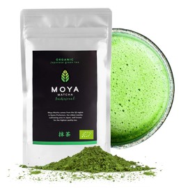 Organic Moya Matcha Tea Green Powder | 100g Traditional Grade (II) | Perfect for Drinking with Water, Lattes, Smoothies & Lemonades
