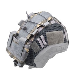 Tactical Fast Helmet Cover and Battery Pouch Counterweight Pouch Fit Size M/L Fast PJ BJ MH Helmet (ACU)