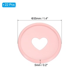 PATIKIL 35mm 1-1/2" Light Pink Plastic Round Book Binding Discs, 22 Pcs Discbound Expansion Discs Plating Round Binder Rings for DIY Notebook Planner