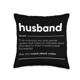 Gifts For Husband Husband Definition Funny Noun Throw Pillow, 16x16, Multicolor
