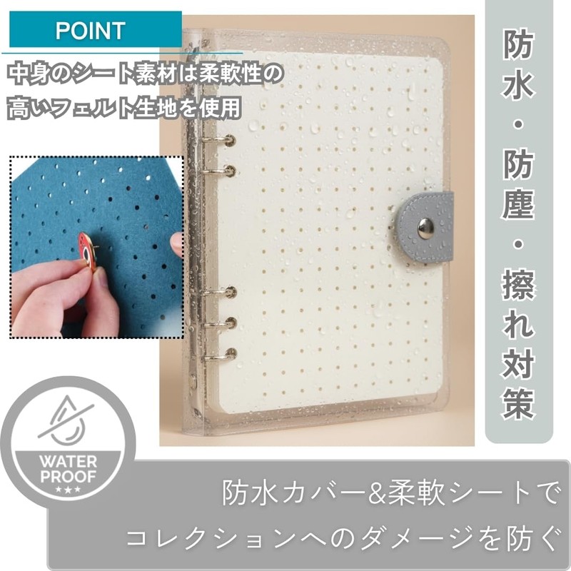 JP Number Pin Badge Case Decorative Storage File Can Badge