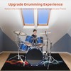 Drum Rug, 6 x 5 Ft Drum Mat with Non-Slip