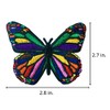 PatchClub Rainbow Butterfly Applique Patch Iron On/Sew On