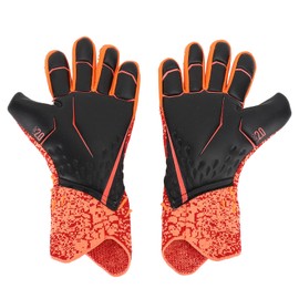 2pcs Soccer Gloves Nylon Polyurethane Fiber Latex Breathable Strong Grip Goalkeeper Gloves for Training Competition Orange 7