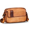 IVTG Genuine Leather Messenger Bag for Men Crossbody Shoulder Bag