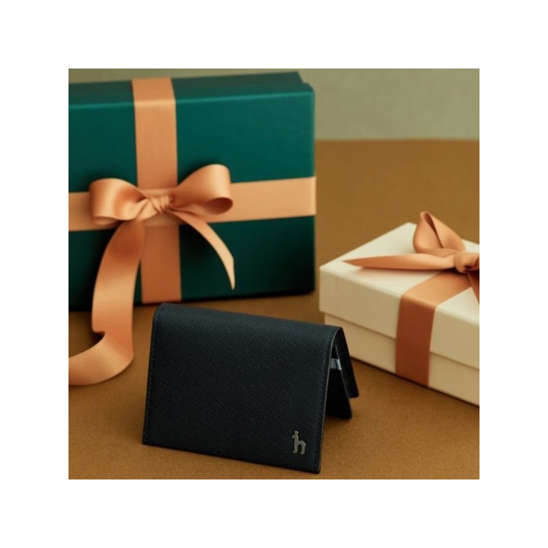 Hazzys (신세계센텀점)BRIGHTON 네이비 가죽 라인배색 카드지갑 HJHO4F602N3 (Brighton Navy Leather