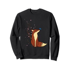 Cute Fox Cherry Blossom Design Japanese Wildlife Lover Sweatshirt