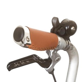 Short Ergonomic Grips for BROMPTON Eco Leather M type Light Brown