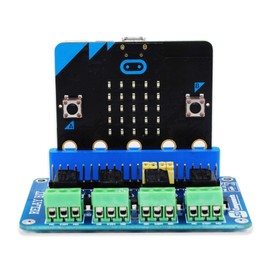 sb components Relay Bit - 4 Channel 3V Relay Board for bbc micro:bit devices controlling low and medium current/voltage