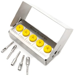 NOMI BROTHERS Dental Tissue Punch Kit, 5 Pieces, Sizes 3.5mm, 4.0mm, 4.5mm, 5.0mm, 5.5mm