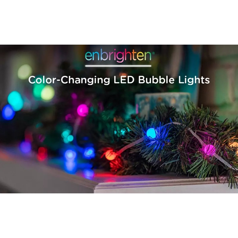 Enbrighten 30ft Color Changing Bubble Lights 2 Strings x 90