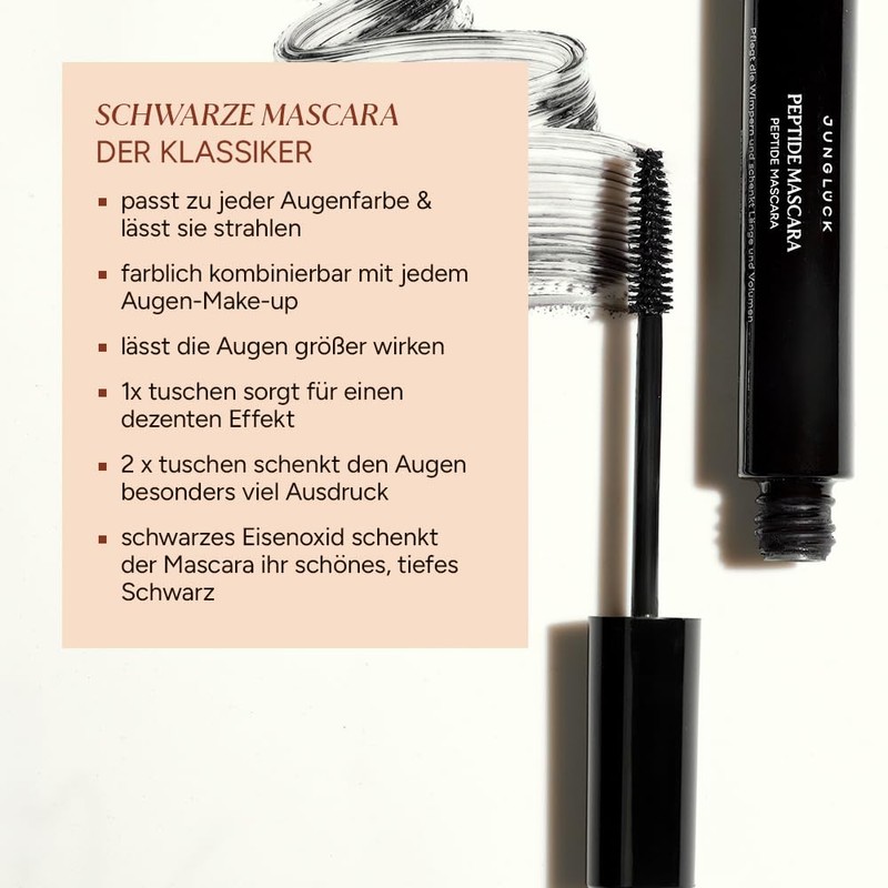 JUNGLÜCK Peptide Mascara - Vegan | Black Mascara without Mineral