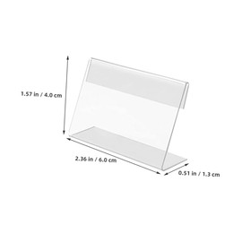 VILLFUL 20 Pcs Clear Shape Display Stand for Menus Price Tags Tabletop Poster Holder for Retail Supermarkets and Store Malls