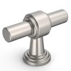 Amerdeco 10 Pack Brushed Satin Nickel Cabinet Knobs 1.46 Inch(37mm)