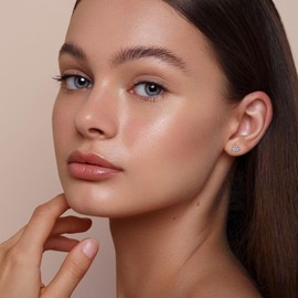 Capybara/Shamrock/Sheep/UFO/Schnauzer/Bulldog/Strawberry/Orca Whale/Opossum/Manatee/Lobster/Lemon/Paw Print Earrings Stud for Women Sterling Silver Cute Animal/Fruit Earrings for Women, Sterling