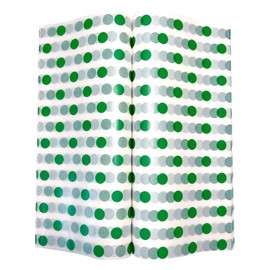 Suiwen 150pcs Green Polka Dot Wax Paper, Food Picnic Paper, Greaseproof Paper,Waterproof Dry Hamburger Paper Liners Wrapping Tissue for Plastic Food Basket (Green)