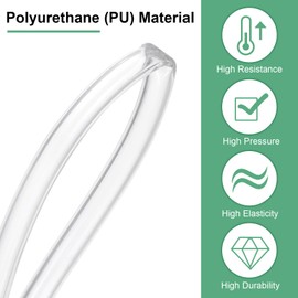 M METERXITY Pneumatic Tubing Pipe, 4mm(ID) x6mm(OD) PU Polyurethane Air Compressor Hose for Air Compressor Fitting/Gas/Fluid Transfer, Air Hose Line Tube [5M/16.4ft, Clear]