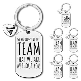 Boss Coach Gifts 6Pcs Team Leader Thank You Keyring Coworker Gifts for Women Men Appreciation Gifts for Supervisor Mentor Manager Bosses Day Gifts Appreciation Keychain for Soccer Baseball Coach