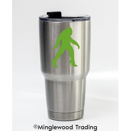 Minglewood Trading Bigfoot in Heels Vinyl Sticker - Sasquatch Believe 4x4 Off Road - Die Cut Decal - 7w x 10h inches - White