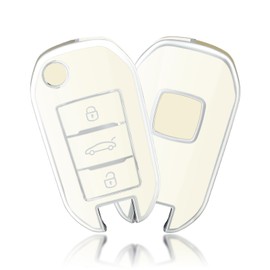 OFFCURVE Key Case Car Key Cover Key Cover Key Case Key Protective Cover Fits Peugeot 208 307 308 407 508 2008 3008 5008 Traveller Citroen C3 C4 C4L C5 DS6 Picasso Ople