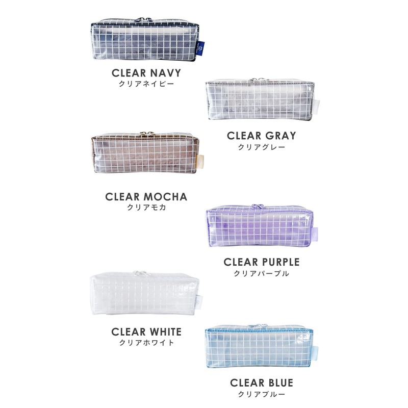 PACO-TRAY Clear Pen Case Pouch, Accessory Case, Pencil Case, clear