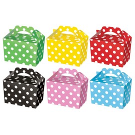 MustBeBonkers 20 Spotty Food Boxes - Fun Picnic Lunch Box - Wedding Favour / Baby Shower Party (Mixture)
