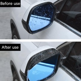 Protector Lluvia para Nissan Kicks 2025 2024 2023 2022 2021 2020 2019 2018, Espejo Retrovisor Fibra Carbono Ceja Visera Lateral Deflector Agua Antirreflejante Flexible Auto 2 Pzs