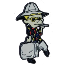 Calvin Hunter Thompson Mashup HST Hobbes Gonzo Funny Silly  HAT PIN Lapel Brooch