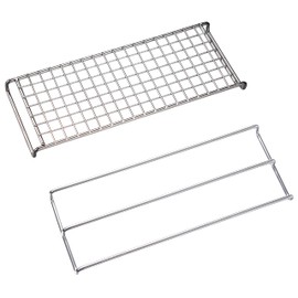 CAMPING MOON MTG-FG A4 Size Lightweight Bonfire Grill, Stainless Steel, Lost, Set of 2