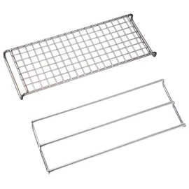 CAMPING MOON MTG-FG A4 Size Lightweight Bonfire Grill, Stainless Steel, Lost, Set of 2