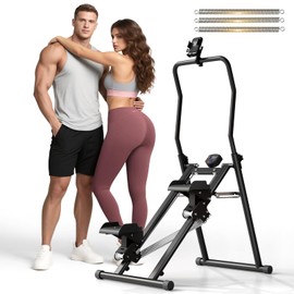 MOMODA Foldable Stair Stepper Machine - Vertical Stair Climber 3-Level Resistance Stairmaster, Upgrade High-Efficiency Stairmaster for Full Body Workout