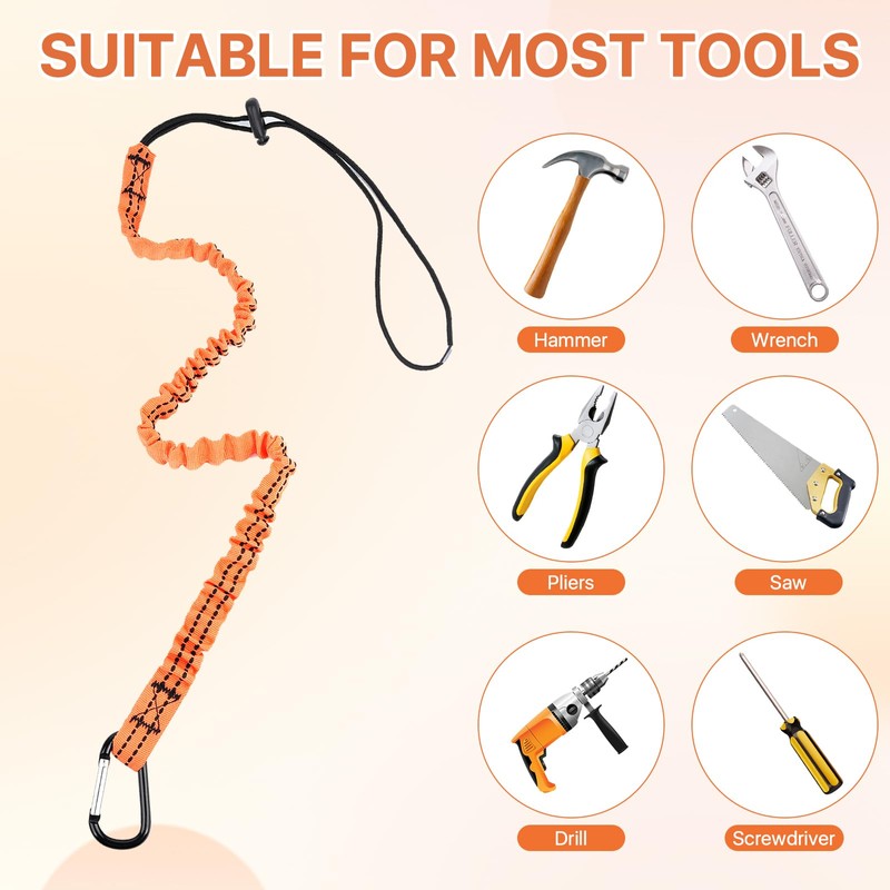 Supkiir 10 Pcs Tool Lanyard, Safety Tool Lanyard with Carabiner,