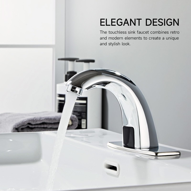 Touchless Bathroom Sink Faucet Hands Free Automatic Motion Sensor Commercial