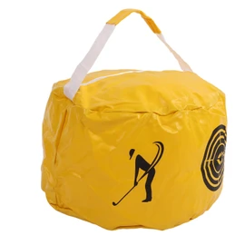 Golf Hitting Bag Waterproof PVC Smoothing Surfaces Zipper Design Golf Swing Training Bag for BeginnerYellow