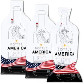 Bottle America | Triple-Layer Reusable Wine Travel Protector Sleeves | Impact & Leak Resistant | Carrier Bag Luggage | Airplane Cruise Car Trip Essentials | Gift Vacation Party | 3 Pack w/3 Bubble Wraps