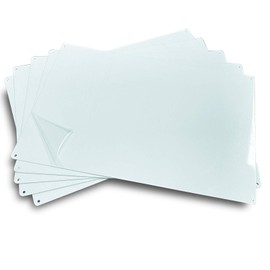 Ebamaz Aluminum Metal Signs Sublimation Blanks 200X300X0.65mm Nameplates for Heat Transfer Press UV Print 4 Drilled Holes 5PCS (Pearl White)