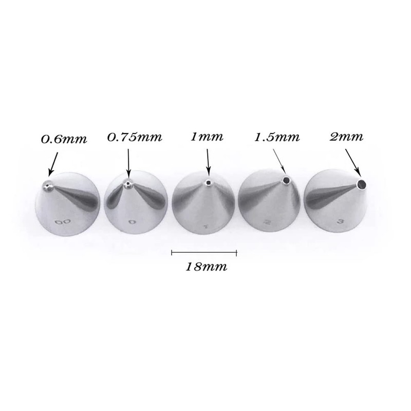 Small Writing Piping Tip Round Icing Tips,Cookie Decorating Tips Detail