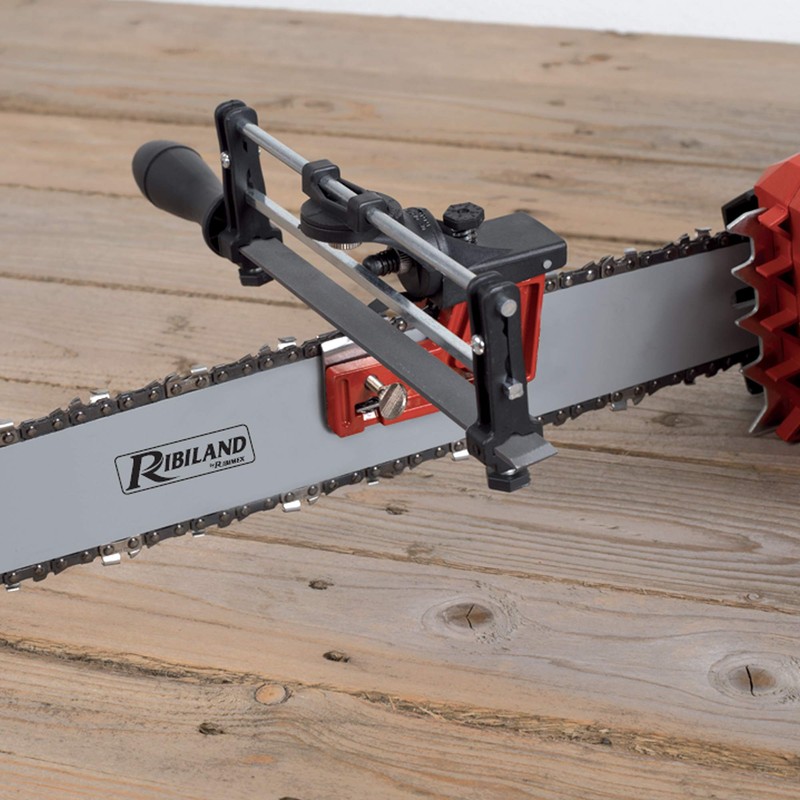 Sharp on Guide for Chainsaw Chains.