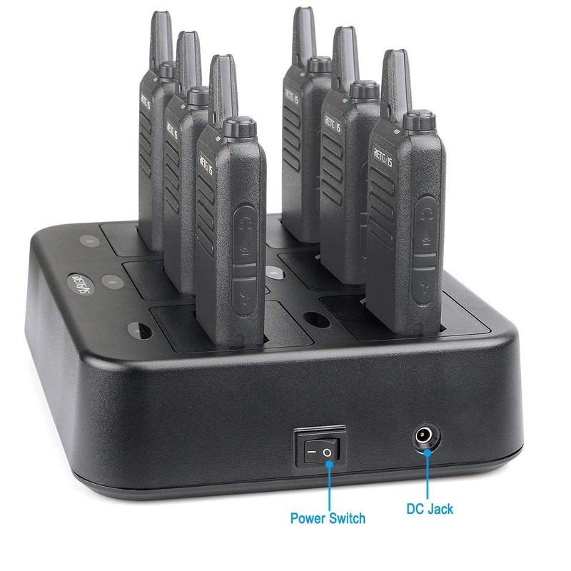 Retevis RT22 Walkie Talkie Charger, Six-Way Charger, Multi Unit Charging