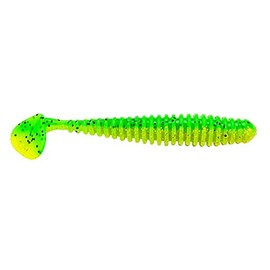 Berkley PowerBait Power Swimmer Ribbed Paddle Tail Soft Bait Fishing Lure for Jig Head, Perch, Trout, Zander, Pike