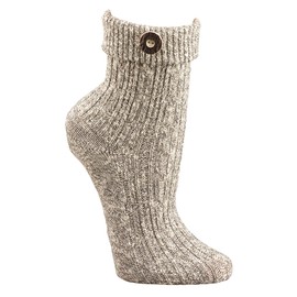 krautwear Men's Women's Traditional Costume Stockings Envelope Socks with Wool Natural Beige Cream Hand Linked Oktoberfest Carnival (sil-39-42)