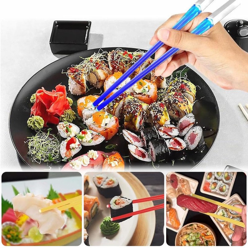 LUFEIS 2 Pairs of Luminous Chopsticks, Lightsaber Chopsticks with 9