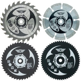 4 x TopsTools CSK115_4 115mm 120mm 24T 44T 60T Diamond 9.5mm Bore HSS Saw Blades