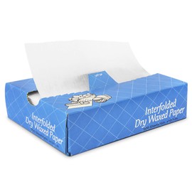 Fit Meal Prep 500 Sheets 10 x 10.75” Dry Wax Paper Sheets for Food, Greaseproof Sandwich Wrapping, Interfolded Deli Wax Paper for Fries, Burgers, Food Basket, Made in USA