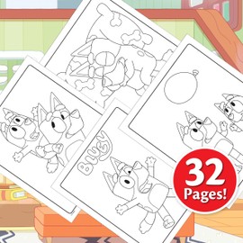 Crayola Bluey Color & Sticker Activity, Coloring Pages, 32 Count, Gift for Kids, Ages 3, 4, 5, 6