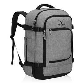 HYNES EAGLE TSA-Friendly 40L Carry on Travel Backpack Fits 15.6 inch Laptop, Men Women Airline Approved Travel Overnight Weekender Bag - Color: Light Grey
