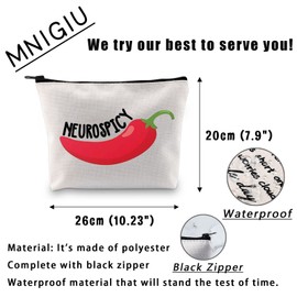 MNIGIU Pepper Lover Gift Neurospicy Makeup Bag Spicy Food Gift Neurologist Thank Gift Neurologist Retirement Gift