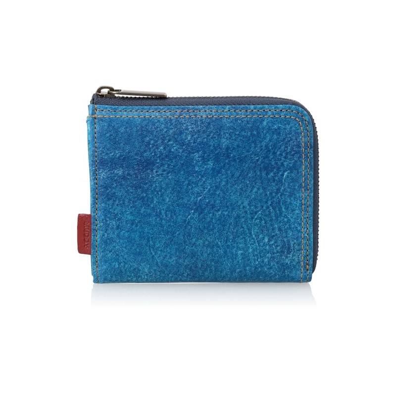 Madijack Soup Denimu No.76180 Denim Bifold Wallet, Denim-Style Leather, Domestic