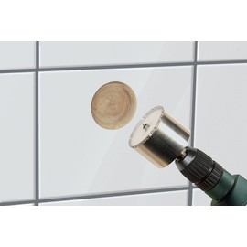 Wolfcraft 5930000 Diamond Ceramic Hole Saw accessory with 10 mm Shank and 65 mm 脴 Sponge Included